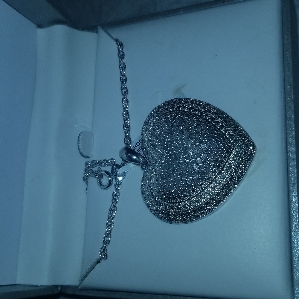 BRAND NEW W/ Tags!❤ HEART 2 CTW GENUINE💎 DIAMOND NECKLACE - Picture 6 of 9